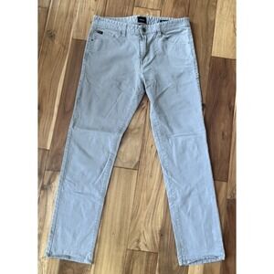 RVCA Daggers 34x32 Men Khaki Tan Beige Straight Leg Chino Comfort Stretch Jean